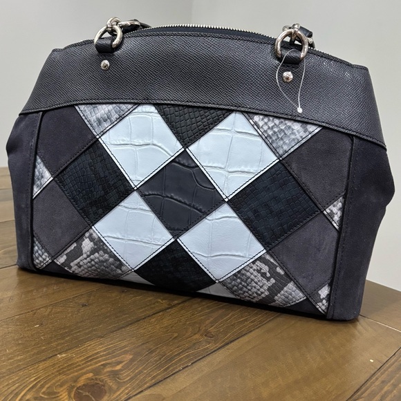 Coach Brooke Carryall Blue and Gray Patchwork with COA - Picture 2 of 13